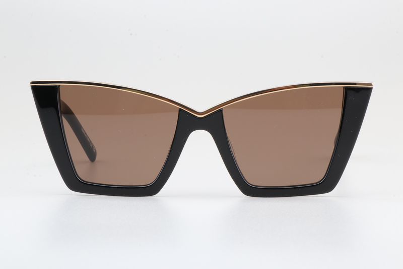 SL570 Sunglasses Black Gold Brown