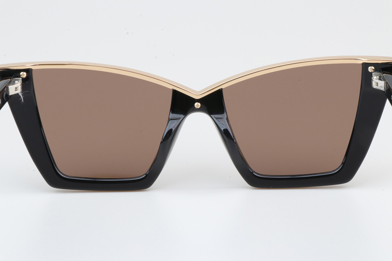 SL570 Sunglasses Black Gold Brown