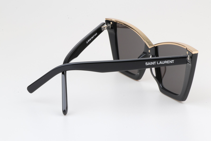 SL570 Sunglasses Black Gold Gray