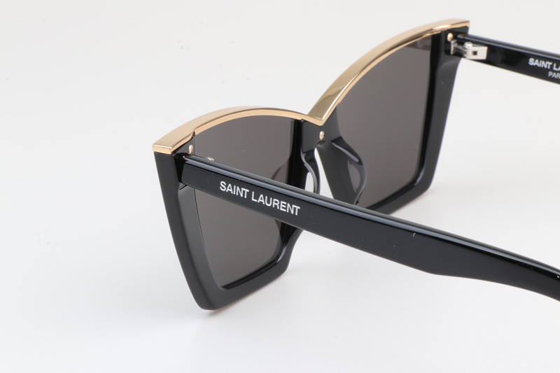 SL570 Sunglasses Black Gold Gray