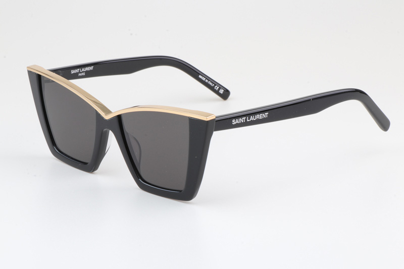 SL570 Sunglasses Black Gold Gray