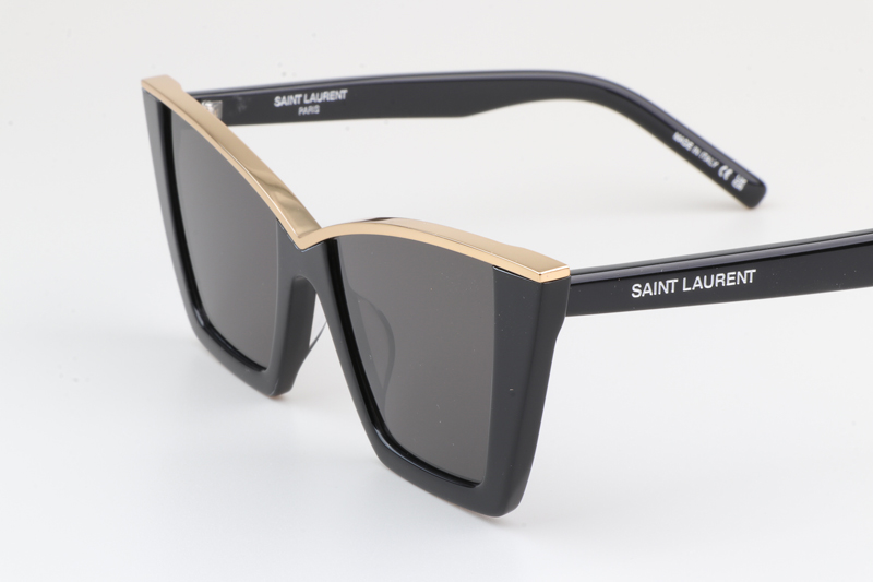 SL570 Sunglasses Black Gold Gray