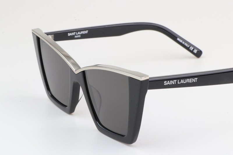 SL570 Sunglasses Black Silver Gray