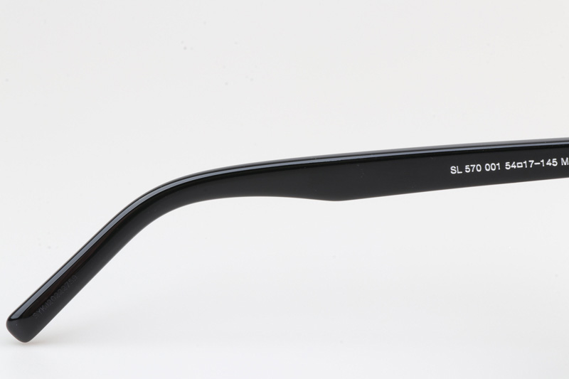 SL570 Sunglasses Black Silver Gray