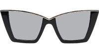 SL570 Sunglasses Black Silver Mirror