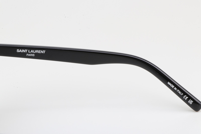 SL570 Sunglasses Black Silver Mirror