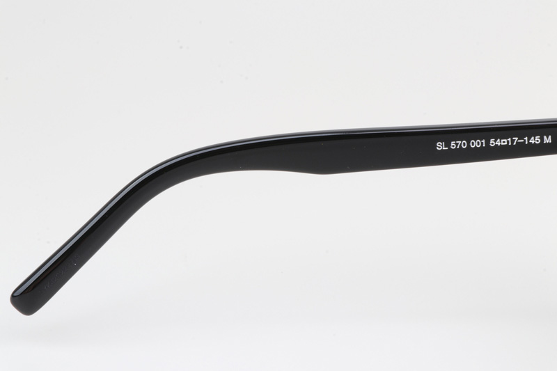 SL570 Sunglasses Black Silver Mirror