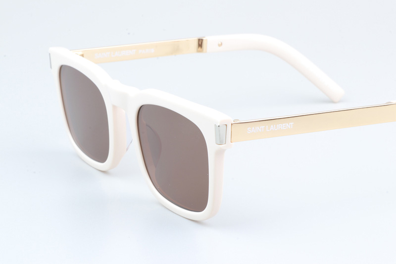 SL581 Sunglasses Cream Gold Brown