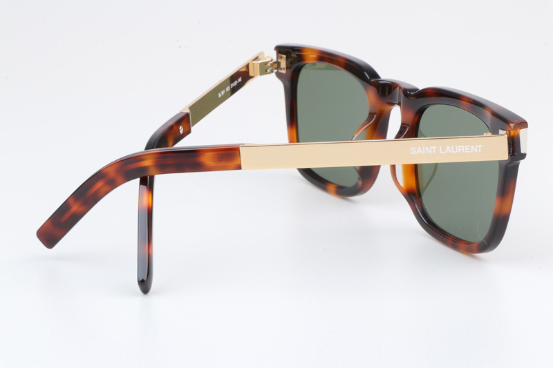 SL581 Sunglasses Tortoise Gold Green