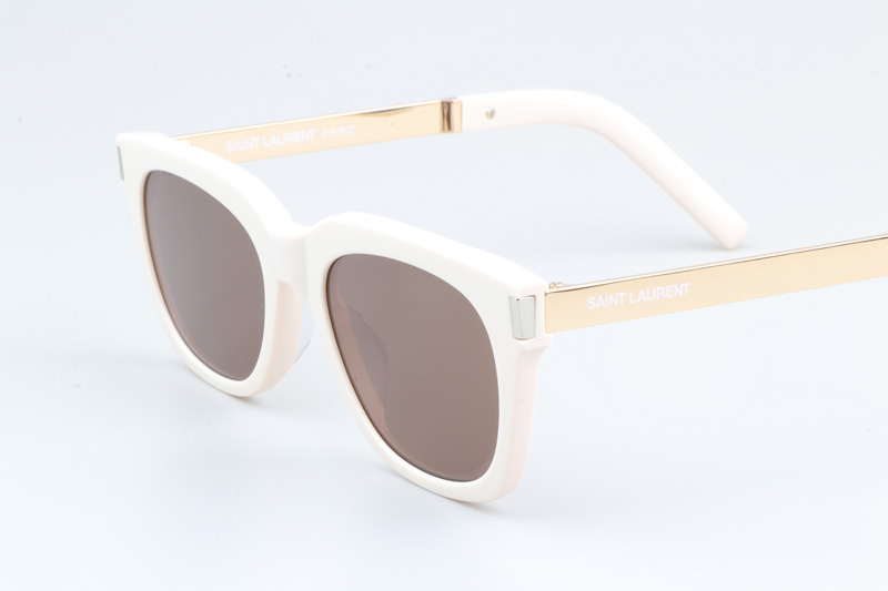 SL582 Sunglasses Cream Gold Brown