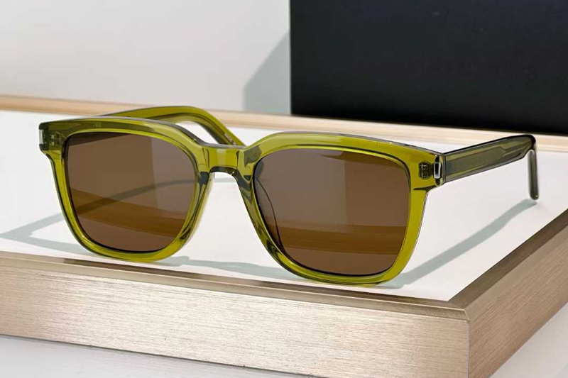 SL711 Sunglasses Green Brown