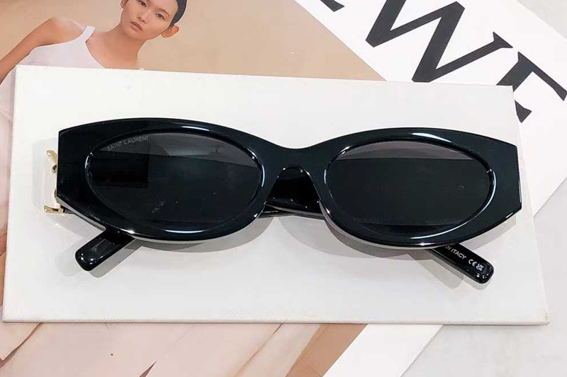 SL764 Sunglasses Black Gold Gray
