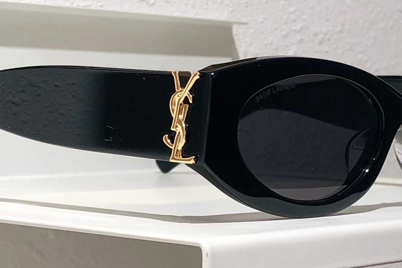 SL764 Sunglasses Black Gold Gray