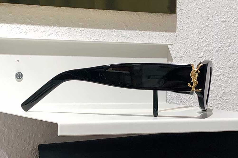 SL764 Sunglasses Black Gold Gray