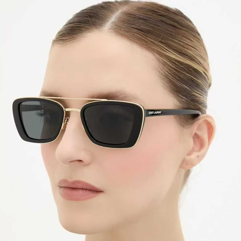SL825 Sunglasses Black Gold Gray