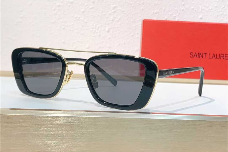 SL825 Sunglasses Black Gold Gray