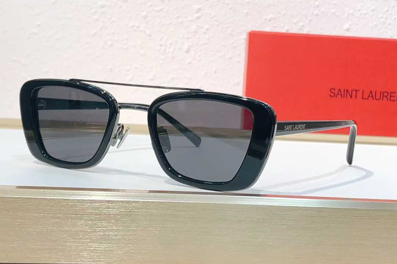 SL825 Sunglasses Black Gunmetal Gray