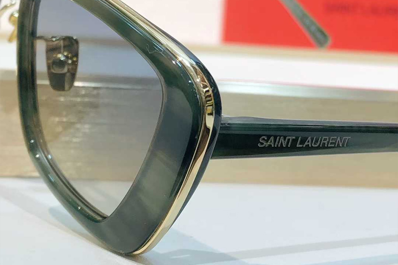 SL825 Sunglasses Green Gradient Gray