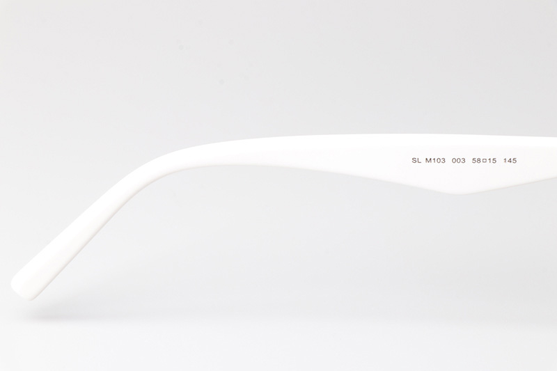 SLM103 Sunglasses White Gray