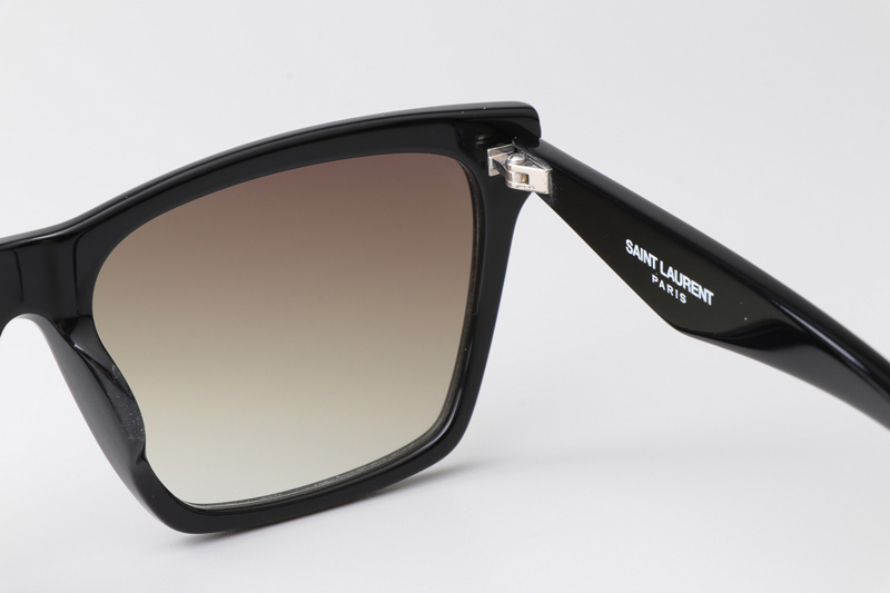 SLM104 Sunglasses Black Gradient Brown