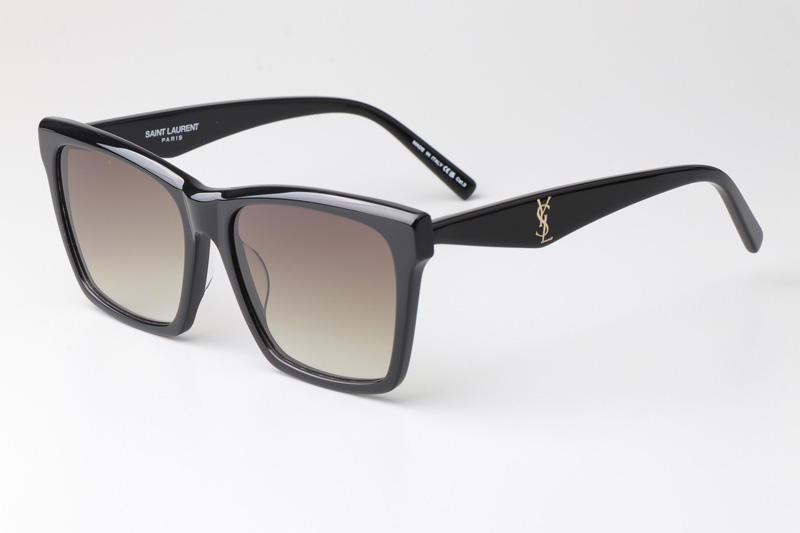 SLM104 Sunglasses Black Gradient Brown