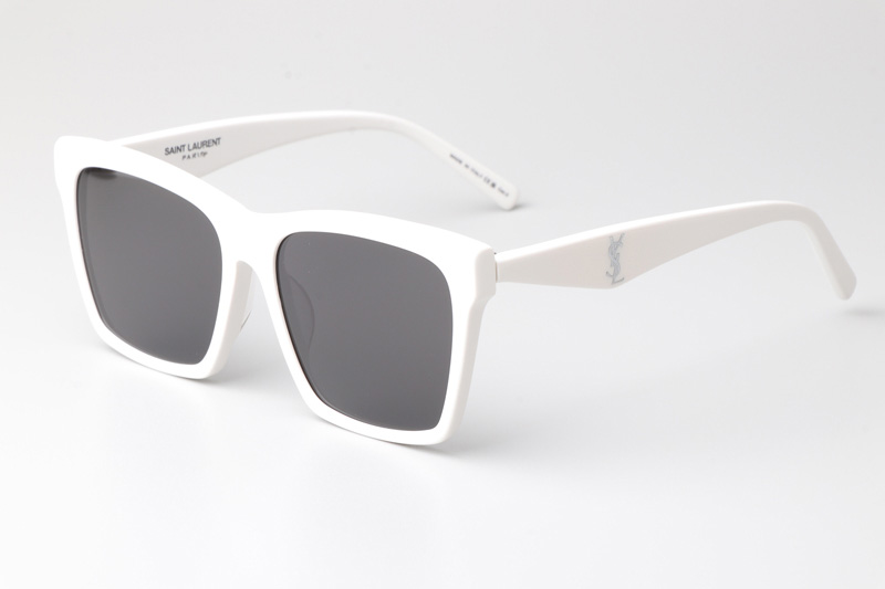 SLM104 Sunglasses White Gray