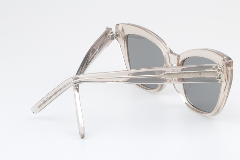 SLM117 Sunglasses Transparent Brown Silver