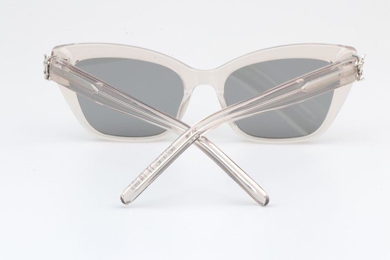 SLM117 Sunglasses Transparent Brown Silver