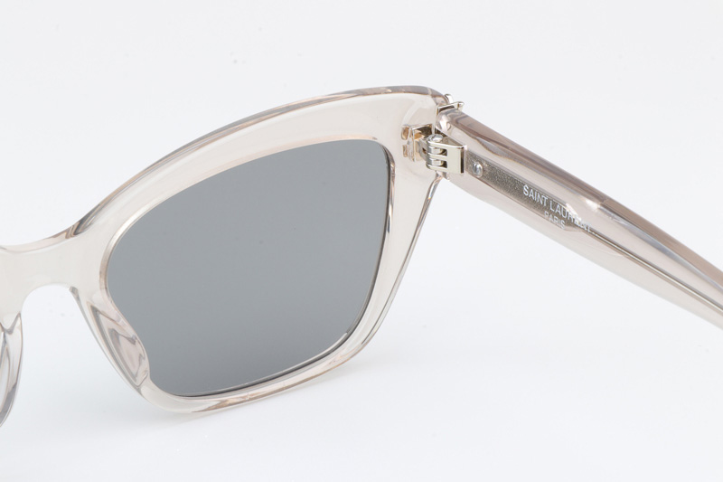 SLM117 Sunglasses Transparent Brown Silver