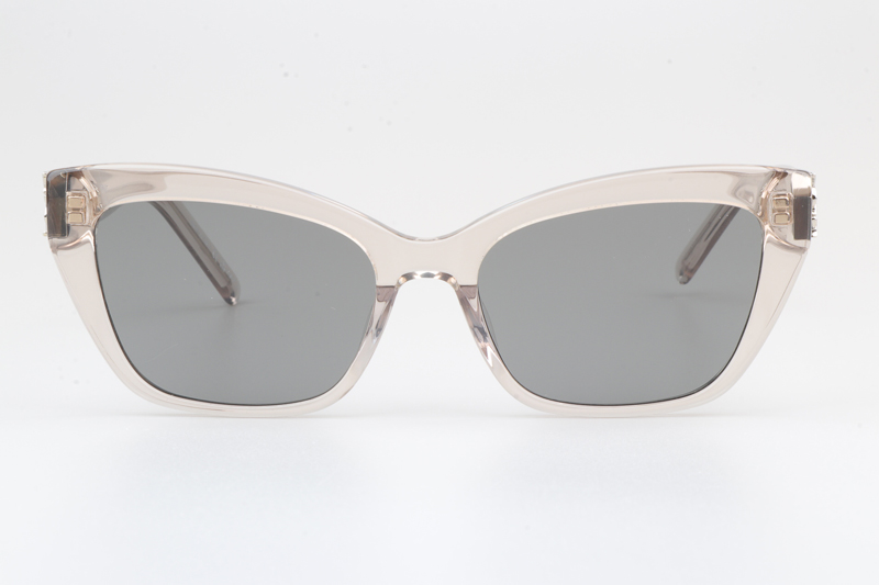 SLM117 Sunglasses Transparent Brown Silver