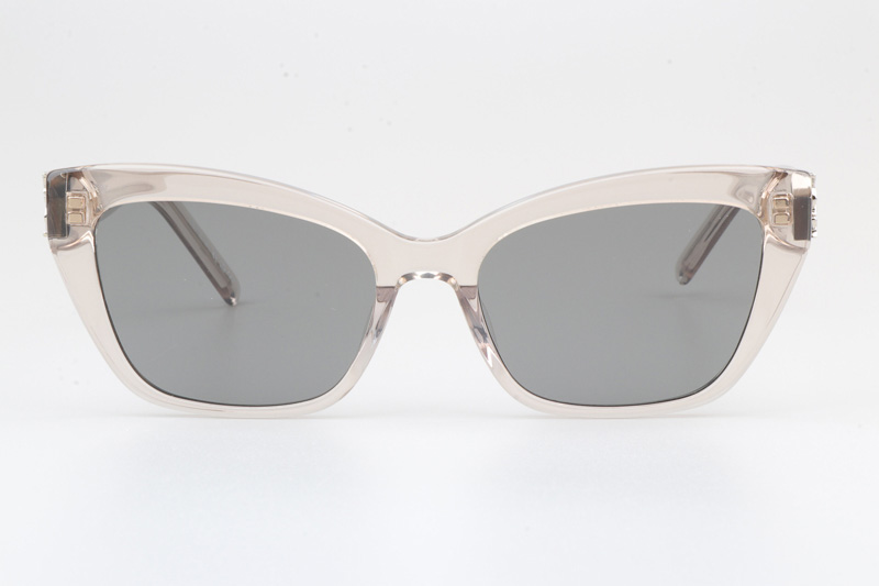 SLM117 Sunglasses Transparent Brown Silver