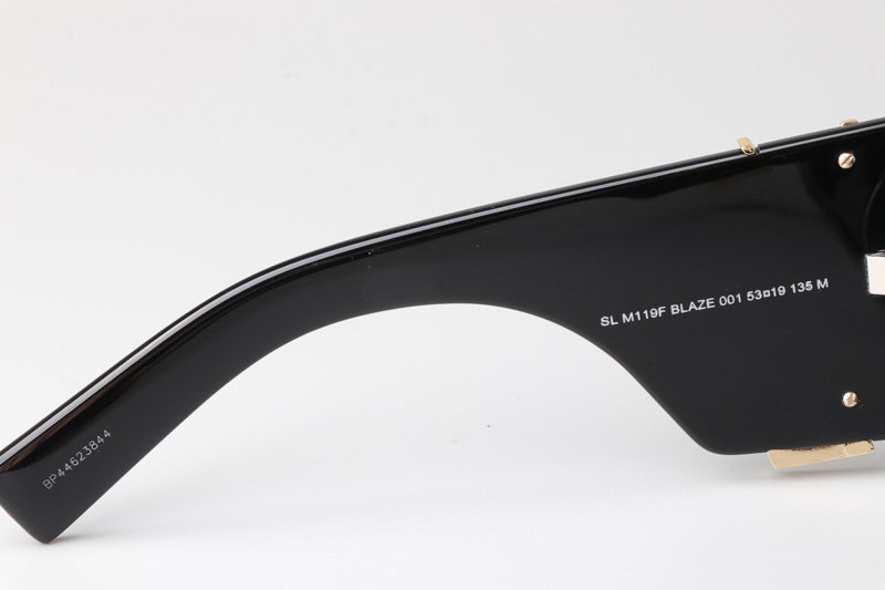 SLM119F Blaze Sunglasses Black Gold Gray