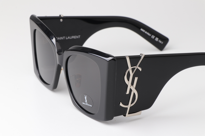 SLM119F Blaze Sunglasses Black Silver Gray