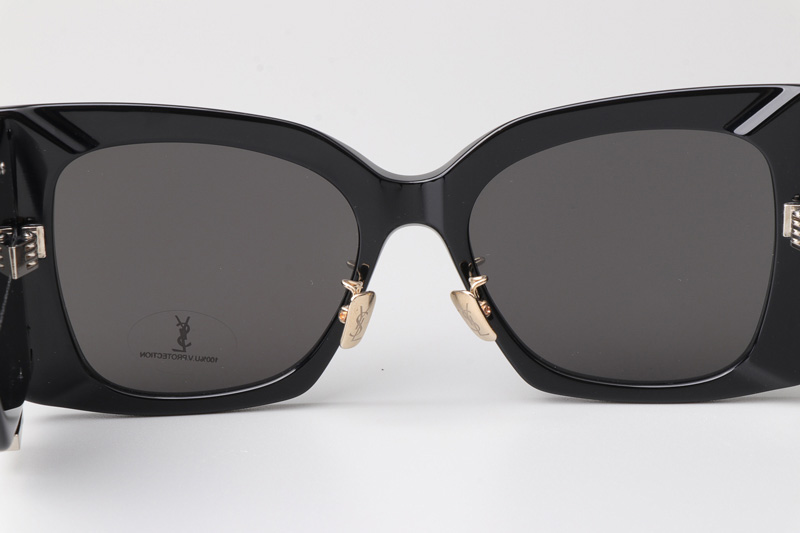 SLM119F Blaze Sunglasses Black Silver Gray
