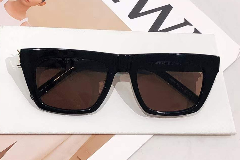 SLM131 Sunglasses Black Gold Brown