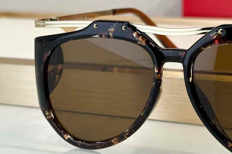 SLM137F Sunglasses Tortoise Gold Brown