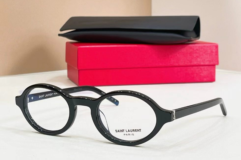 SLM161 Eyeglasses Black Silver