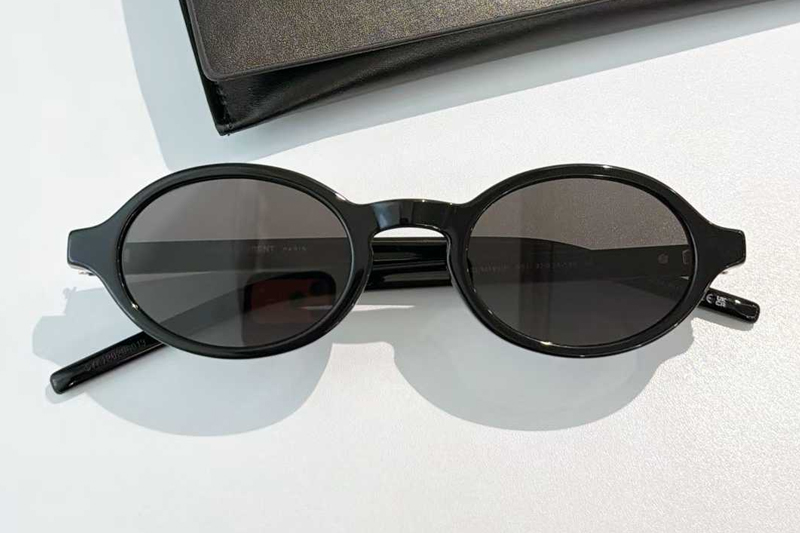 SLM161 Sunglasses Black Gold Gray