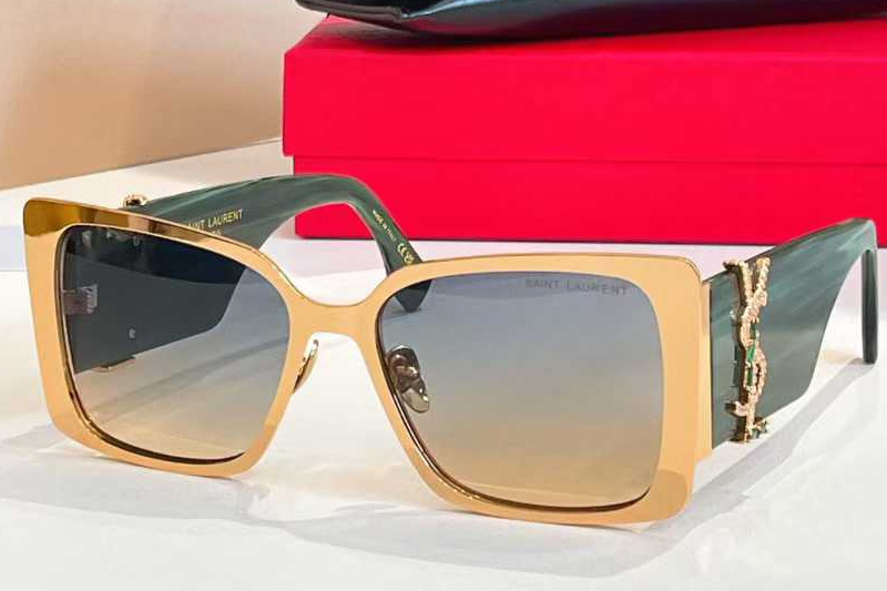 SLM1719L Sunglasses Gold Green Gradient Gray