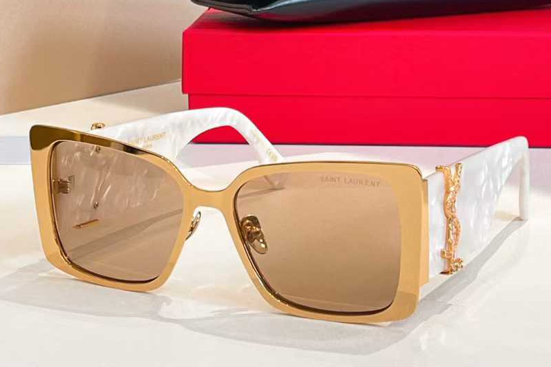 SLM1719L Sunglasses Gold White Brown