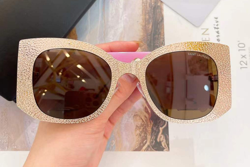 SLM242 Sunglasses Rose Gold Brown