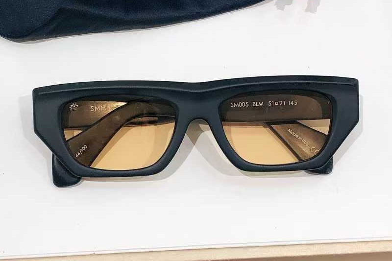 SM005 Sunglasses Matte Black Yellow