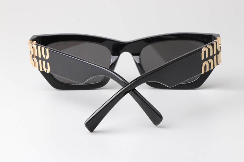 SMU09W Sunglasses Black Gold Gray