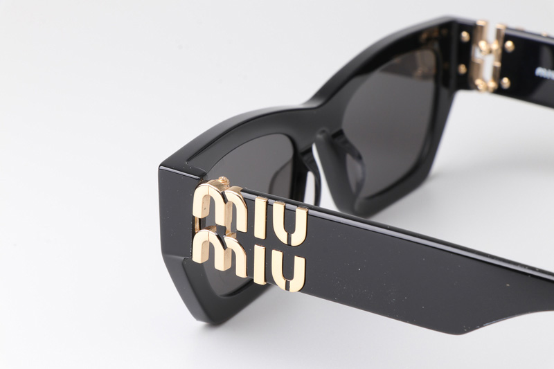 SMU09W Sunglasses Black Gold Gray