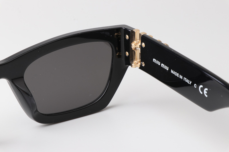 SMU09W Sunglasses Black Gold Gray