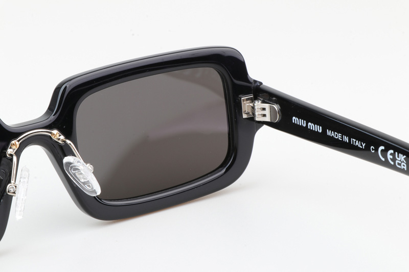 SMU09X Sunglasses Black White Gray