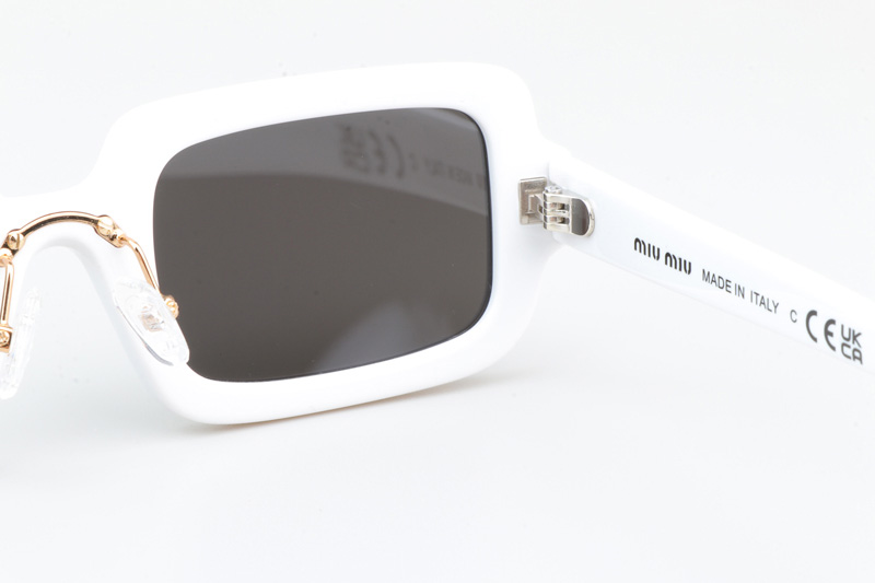 SMU09X Sunglasses White Gray