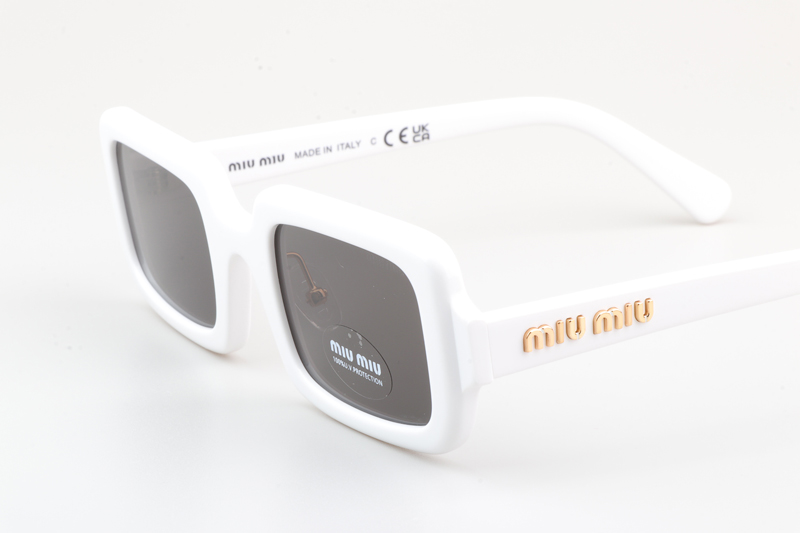 SMU09X Sunglasses White Gray