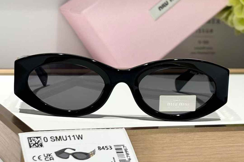 SMU11W Sunglasses Black Gold Gray