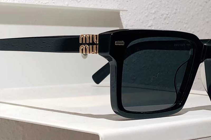 SMU13ZS Sunglasses Black Gold Gray